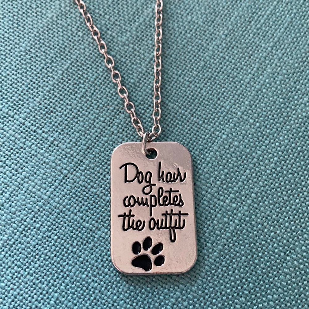 Dog Hair Completes the Outfit Necklace